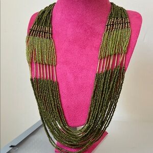 Elegant Green Beaded Necklace
